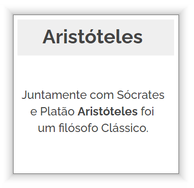 Texto: Juntamente com sócrates e Platão, Aristóteles foi um Filósofo Clássico
